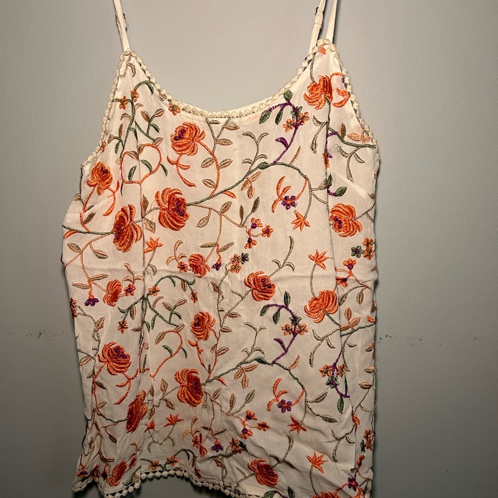 Vintage forever 21 embroidered cami top